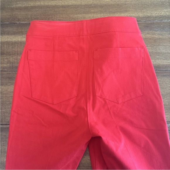 Spanx On The Go Ankle Slim Straight Pants True Red Stretch w Pockets Womens S - Picture 7 of 9
